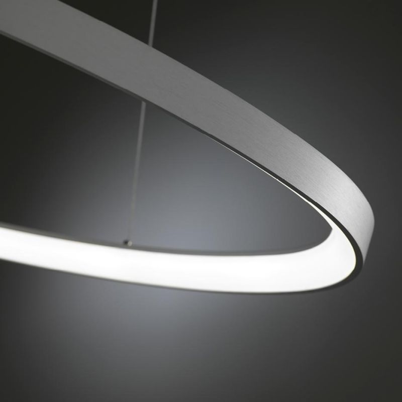 LIFERING SOSPENSIONE IN FORMA OVALE LED 60W BIANCA NERA O SABBIA MODERNA Vivida International - Cristalensi Shop Online
