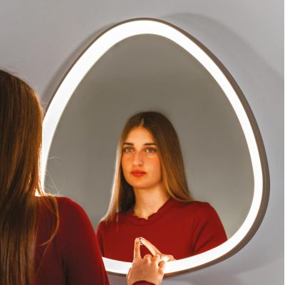LIFERING LAMPADA SPECCHIO LED 25W LUCE 3000K IP40 ALLUMINIO 5 COLORI INTERRUTTORE TOUCH DESIGN MODERNO