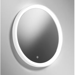 LIFERING LAMPADA SPECCHIO D58 CM LED 25W LUCE 3000K IP40 ALLUMINIO 5 COLORI INTERRUTTORE TOUCH MODERNA