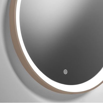 LIFERING LAMPADA SPECCHIO D58 CM LED 25W LUCE 3000K IP40 ALLUMINIO 5 COLORI INTERRUTTORE TOUCH MODERNA