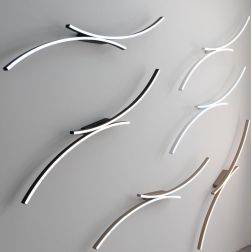 HYPERBOLA PLAFONIERA LED 40W LUCE CCT 3000K-4000K LUNGHEZZA 120 CM ALLUMINIO 3 COLORI MODERNA