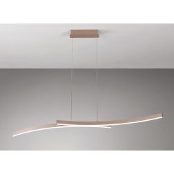 HYPERBOLA SOSPENSIONE LED 40W LUCE CCT 3000K-4000K LUNGHEZZA 120 CM ALLUMINIO 3 COLORI MODERNA
