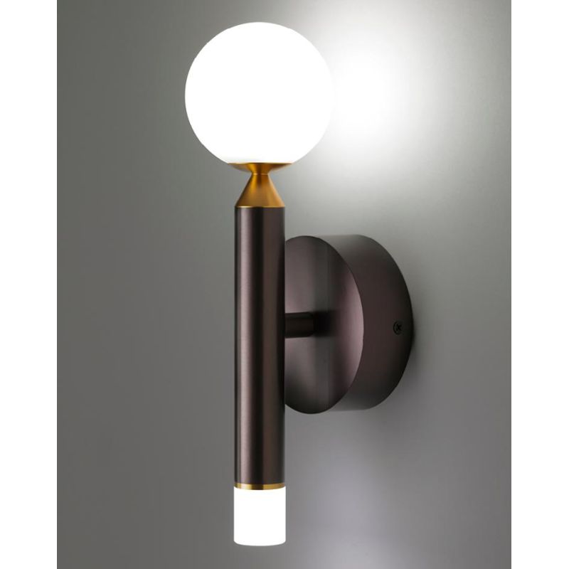 SEVENTY APPLIQUE ORIGINALE CON FORMA A MATITA MARRONE LED 6W LUCE 3000K ALTEZZA 28 CM MODERNA