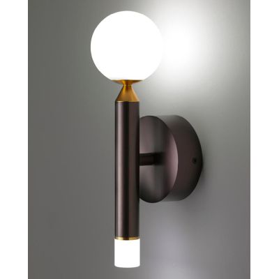 SEVENTY APPLIQUE ORIGINALE CON FORMA A MATITA MARRONE LED 6W LUCE 3000K ALTEZZA 28 CM MODERNA
