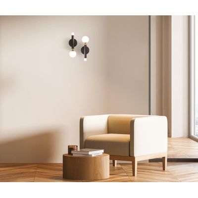 SEVENTY APPLIQUE ORIGINALE CON FORMA A MATITA MARRONE LED 6W LUCE 3000K ALTEZZA 28 CM MODERNA