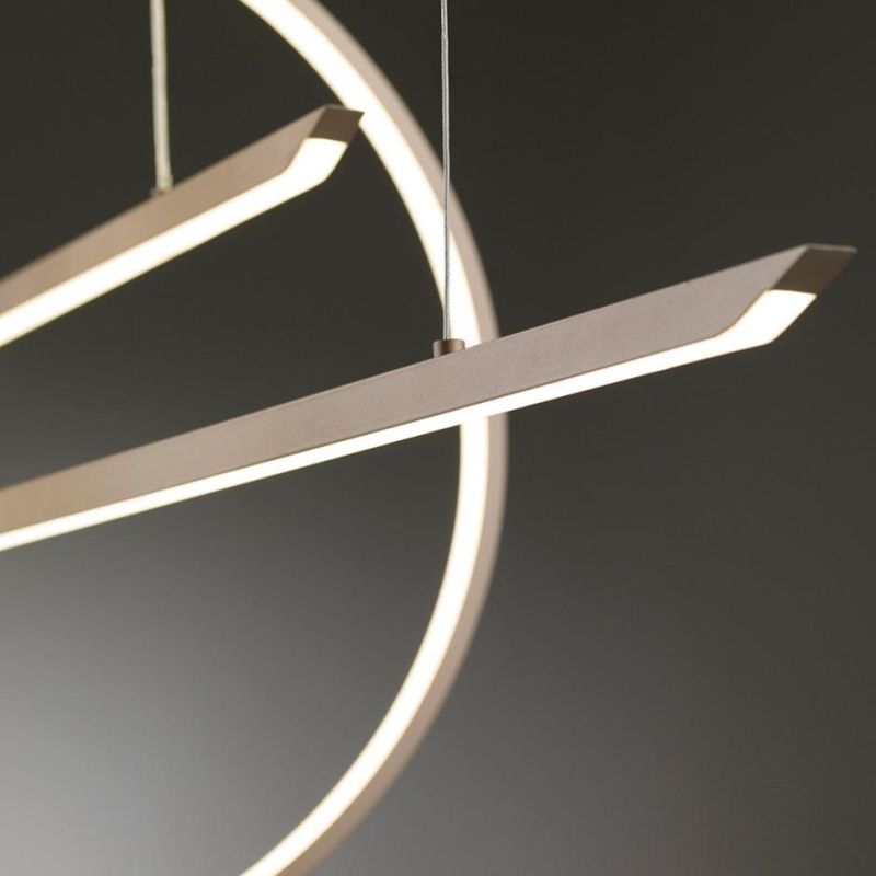 IN & OUT SOSPENSIONE MODERNA ALLUMINIO BIANCO O NERO LED 50W LUCE 3000K Vivida International - Cristalensi Shop Online