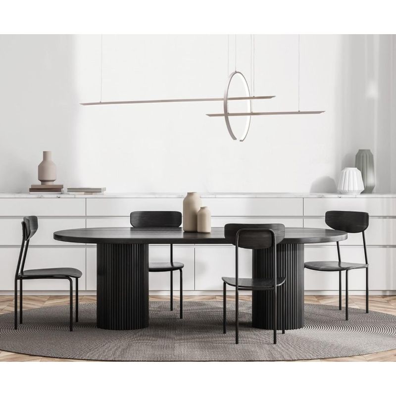 IN & OUT SOSPENSIONE MODERNA ALLUMINIO BIANCO O NERO LED 50W LUCE 3000K Vivida International - Cristalensi Shop Online