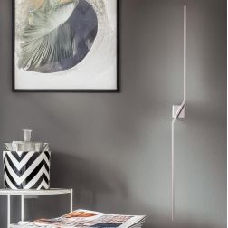 STICK LAMPADA LINEARE IP54 LED 10W LUCE 3000K ALLUMINIO BIANCO MODERNA ALTEZZA CM 143 Vivida International - Cristalensi Shop On