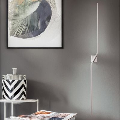 STICK LAMPADA LINEARE IP54 LED 10W LUCE 3000K ALLUMINIO BIANCO MODERNA ALTEZZA CM 143 Vivida International - Cristalensi Shop On