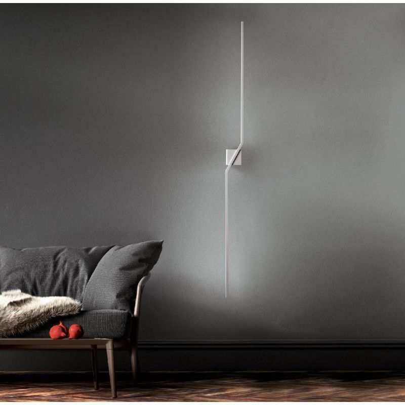 STICK LAMPADA LINEARE IP54 LED 10W LUCE 3000K ALLUMINIO BIANCO MODERNA ALTEZZA CM 143 Vivida International - Cristalensi Shop On