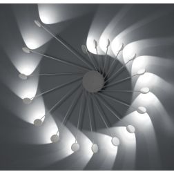 HELIX PLAFONIERA APPLIQUE CON LED 18X2W LUCE 3000K DIMMERABILE MODERNA BIANCA O NERA Vivida International - Cristalensi Shop Onl