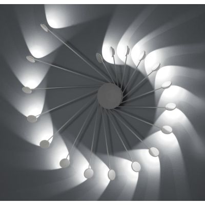 HELIX PLAFONIERA APPLIQUE CON LED 18X2W LUCE 3000K DIMMERABILE MODERNA BIANCA O NERA Vivida International - Cristalensi Shop Onl