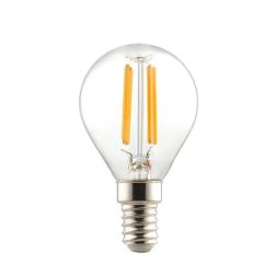 LAMPADINA FILAMENTO ATTACCO E14 LED 6W LUCE 3000K O 4000K DIAMETRO 45 MM 2