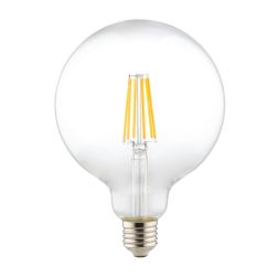 LAMPADINA GLOBO TRASPARENTE ATTACCO E27 LED 11W LUCE 3000K O 4000K DIAMETRO 125 MM FILAMENTO