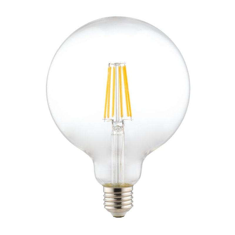 LAMPADINA GLOBO TRASPARENTE ATTACCO E27 LED 11W LUCE 3000K O 4000K DIAMETRO 125 MM FILAMENTO