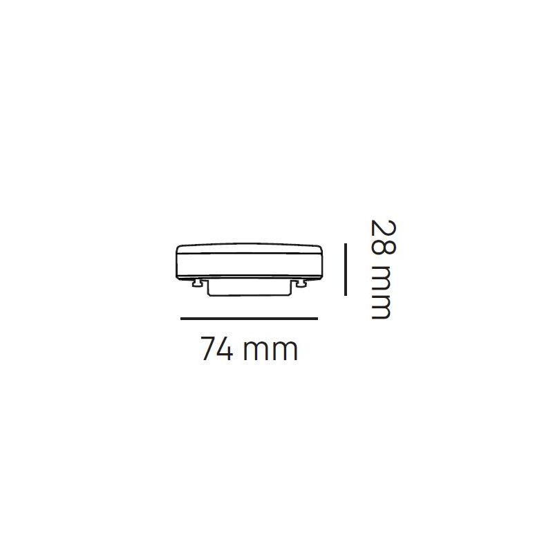 LAMPADINA ATTACCO GX53 LED 10W LUCE 3000K O 4000K DIAMETRO 74 MM