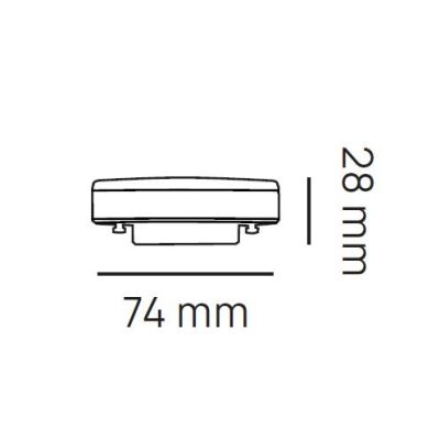 LAMPADINA ATTACCO GX53 LED 10W LUCE 3000K O 4000K DIAMETRO 74 MM