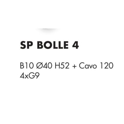 BOLLE 4 SOSPENSIONE 4 LUCI MODERNA IN METALLO NERO O ORO CON SFERE IN VETRO