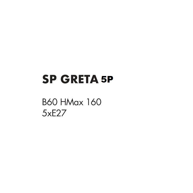 GRETA SOSPENSIONE ROTONDA 5 LUCI D60 CM IN VETRO RIGATO AMBRA O TRASPARENTE LAMPADINE ATTACCO E27