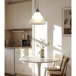 ALBA SOSPENSIONE SINGOLA D30 CM IN VETRO CENTRIFUGATO 5 COLORI LAMPADINA ATTACCO E27 DESIGN MODERNO