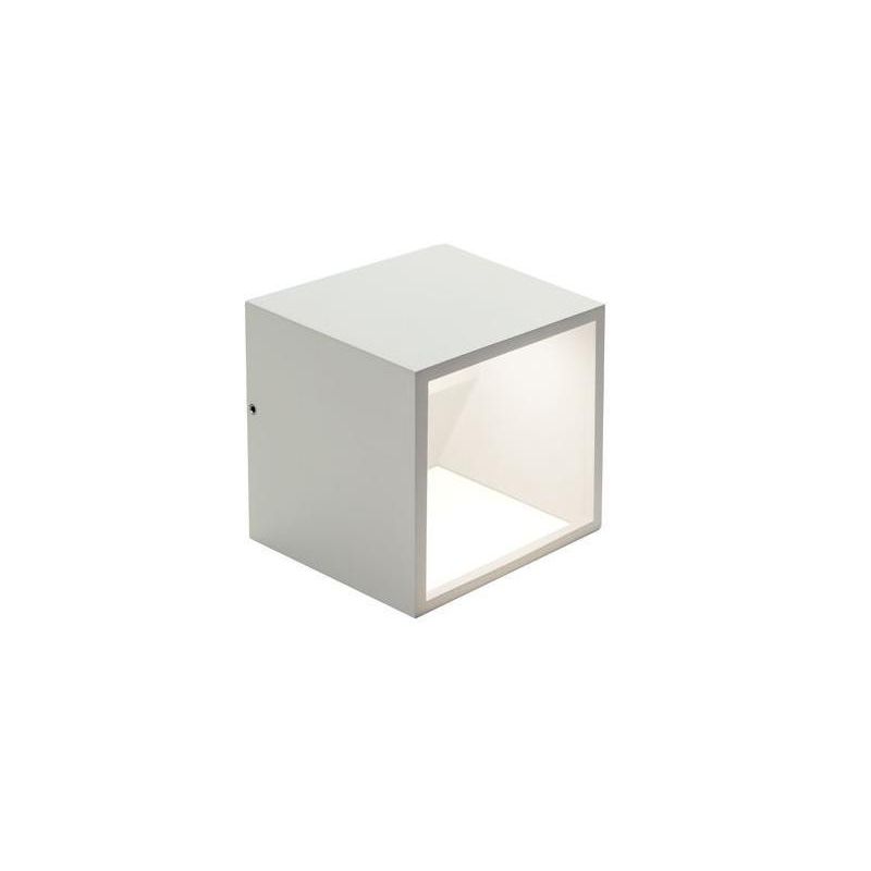 NIKO APPLIQUE DA ESTERNO A CUBO IP54 BIANCA LED 9W LUCE 3000K O 4000K MODERNA DI SOVIL Sovil - Cristalensi Shop Online