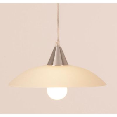 BIANCA SOSPENSIONE SINGOLA IN 3 MISURE IN VETRO SATINATO STILE CLASSICO CON LAMPADINA ATTACCO E27