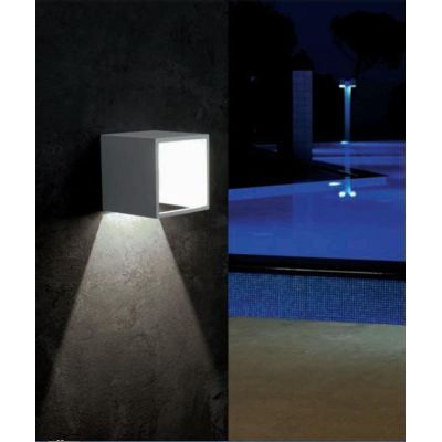 NIKO APPLIQUE DA ESTERNO A CUBO IP54 BIANCA LED 9W LUCE 3000K O 4000K MODERNA DI SOVIL Sovil - Cristalensi Shop Online
