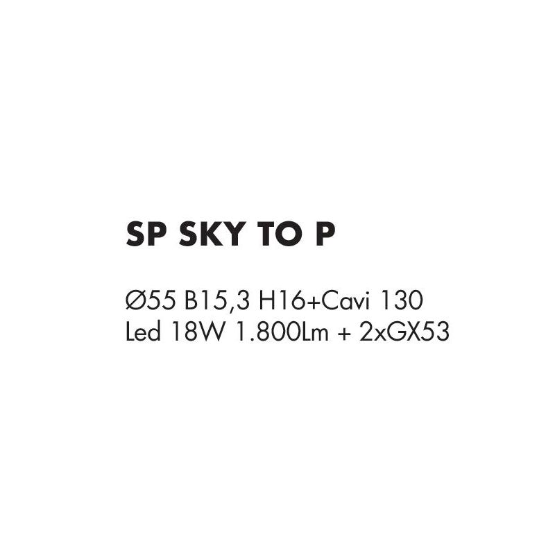 SKY SOSPENSIONE A SPIRALE ULTRAMODERNA CON BIEMISSIONE DI LUCE 2 MISURE ANTRACITE, BIANCO O SABBIA