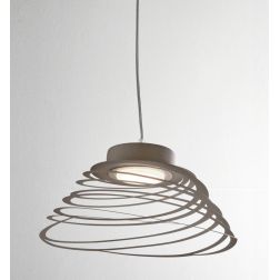 MOLLA SOSPENSIONE ORIGINALE IN 3 MISURE METALLO ANTRACITE, BIANCO O SABBIA LAMPADINE ATTACCO GX53 MODERNA