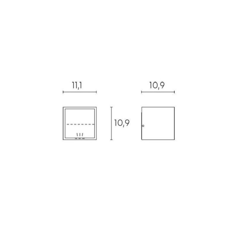 NIKO APPLIQUE DA ESTERNO A CUBO IP54 BIANCA LED 9W LUCE 3000K O 4000K MODERNA DI SOVIL Sovil - Cristalensi Shop Online