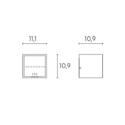 NIKO APPLIQUE DA ESTERNO A CUBO IP54 BIANCA LED 9W LUCE 3000K O 4000K MODERNA DI SOVIL Sovil - Cristalensi Shop Online