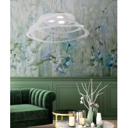 MOLLA SOSPENSIONE ORIGINALE IN 3 MISURE METALLO ANTRACITE, BIANCO O SABBIA LAMPADINE ATTACCO GX53 MODERNA 2
