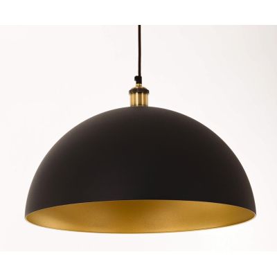 CUPOLA SOSPENSIONE CLASSICA IN METALLO BIANCO NERO O BRONZO CON INTERNO ORO D50 DI ILLUMINANDO Illuminando - Cristalensi Shop On