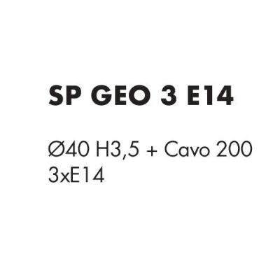 GEO SOSPENSIONE 3 LUCI D40 CM CON DIFFUSORI TRAFORATI IN METALLO BIANCO O SABBIA LAMPADINE ATTACCO E14 MODERNA