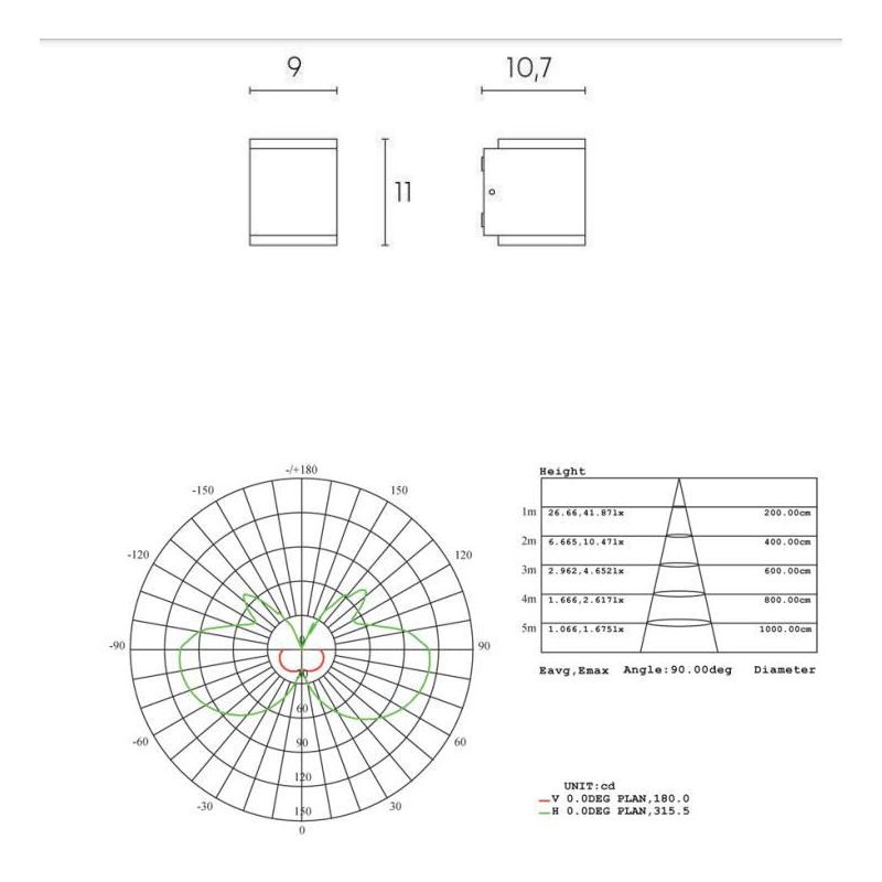 TANGO APPLIQUE DA ESTERNO MODERNA IP54 BIANCA O ANTRACITE LED 14.4W SOSTITUIBILE 3000K-4000K DI SOVIL Sovil - Cristalensi Shop O