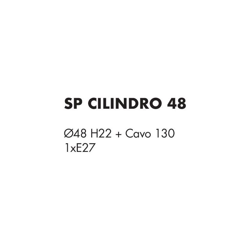 CILINDRO SOSPENSIONE SINGOLA D48 CM IN TESSUTO DI LINO 3 FINITURE COLORE LAMPADINA ATTACCO E27