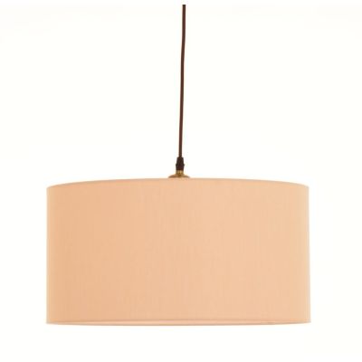 CILINDRO SOSPENSIONE SINGOLA D48 CM IN TESSUTO DI LINO 3 FINITURE COLORE LAMPADINA ATTACCO E27
