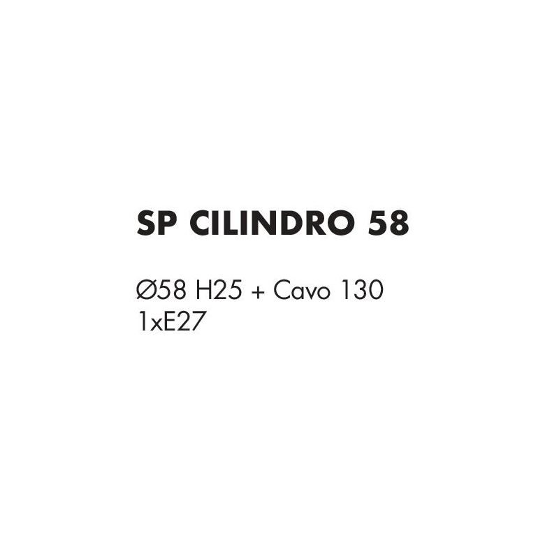 CILINDRO SOSPENSIONE SINGOLA D58 CM IN TESSUTO DI LINO 3 FINITURE COLORE LAMPADINA ATTACCO E27