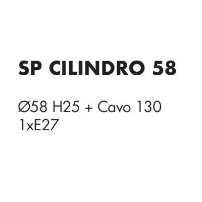 CILINDRO SOSPENSIONE SINGOLA D58 CM IN TESSUTO DI LINO 3 FINITURE COLORE LAMPADINA ATTACCO E27