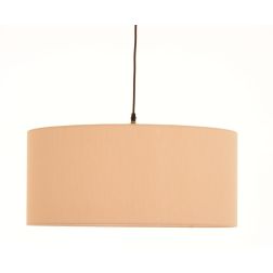CILINDRO SOSPENSIONE SINGOLA D58 CM IN TESSUTO DI LINO 3 FINITURE COLORE LAMPADINA ATTACCO E27 2
