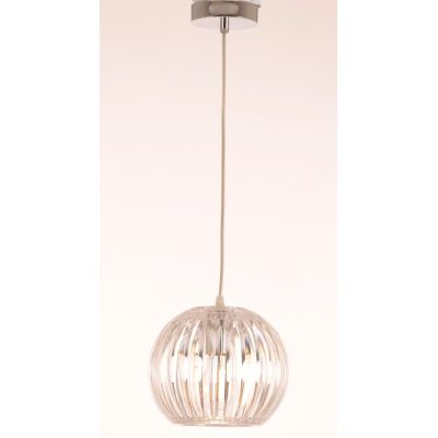 SCINTILLA SOSPENSIONE SINGOLA CROMO 3 MISURE IN ACRILICO TRASPARENTE MODERNA LAMPADINA ATTACCO E27