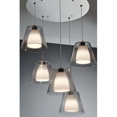 JOLLY SPP LAMPADARIO A SOSPENSIONE 5 LUCI DIFFUSORI IN ACRILICO VARI COLORI Illuminando - Cristalensi Shop Online