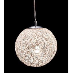 NIDO MEDIA SOSPENSIONE IN CORDA BIANCA INCOLLATA DIAMETRO 18 CM Illuminando - Cristalensi Shop Online