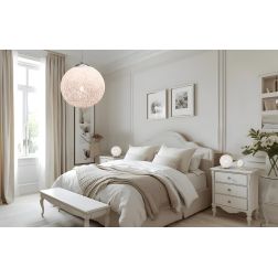 NIDO XL SOSPENSIONE IN CORDA BIANCA INCOLLATA DIAMETRO 50 CM DI ILLUMINANDO Illuminando - Cristalensi Shop Online 2