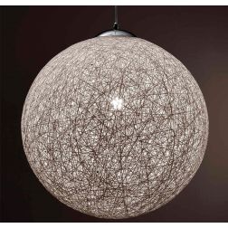 NIDO XL SOSPENSIONE IN CORDA BIANCA INCOLLATA DIAMETRO 50 CM DI ILLUMINANDO Illuminando - Cristalensi Shop Online