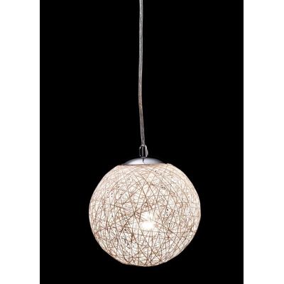 NIDO PICCOLO SOSPENSIONE IN CORDA BIANCA INCOLLATA DIAMETRO 13 CM Illuminando - Cristalensi Shop Online
