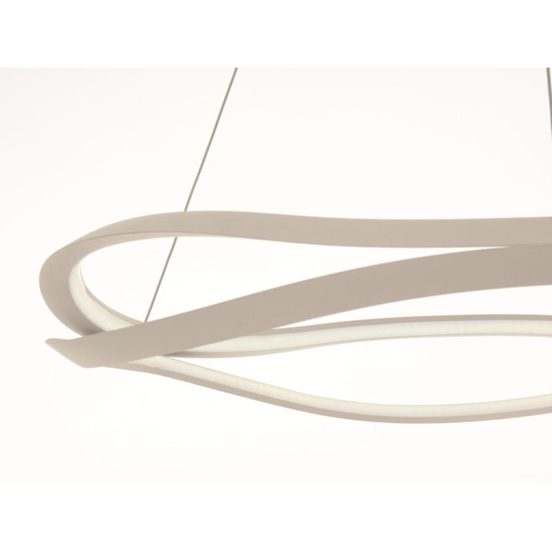 LOVERS SOSPENSIONE SINUOSA  A LED IN 2 MISURE LUCE CCT 2700K,3000K,4000K ALLUMINIO 3 COLORI ORIGINALE E MODERNA