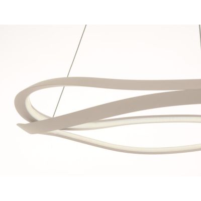 LOVERS SOSPENSIONE SINUOSA  A LED IN 2 MISURE LUCE CCT 2700K,3000K,4000K ALLUMINIO 3 COLORI ORIGINALE E MODERNA