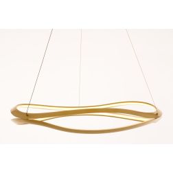 LOVERS SOSPENSIONE SINUOSA  A LED IN 2 MISURE LUCE CCT 2700K,3000K,4000K ALLUMINIO 3 COLORI ORIGINALE E MODERNA 2