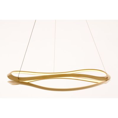 LOVERS SOSPENSIONE SINUOSA  A LED IN 2 MISURE LUCE CCT 2700K,3000K,4000K ALLUMINIO 3 COLORI ORIGINALE E MODERNA